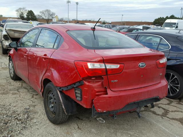 KNADM4A39C6087160 - 2012 KIA RIO LX RED photo 3