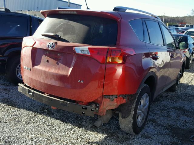 JTMZFREV1FD058179 - 2015 TOYOTA RAV4 LE RED photo 4