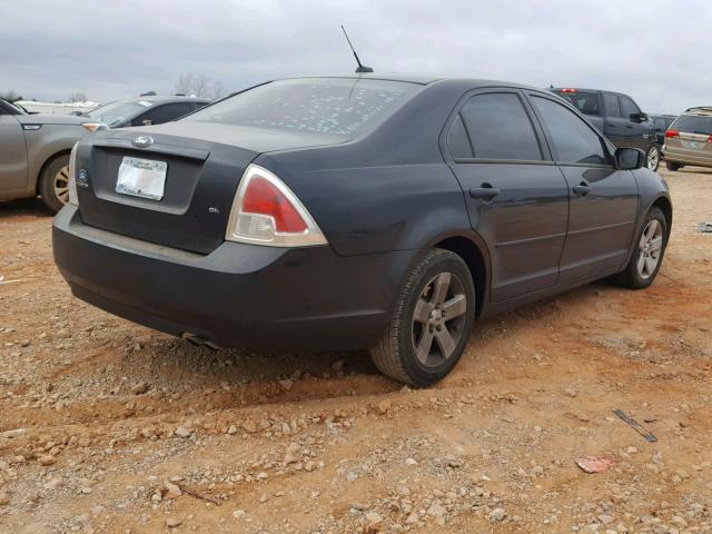 3FAHP07Z48R201579 - 2008 FORD FUSION SE BLUE photo 4