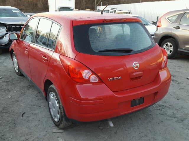 3N1BC13E49L479605 - 2009 NISSAN VERSA S RED photo 3