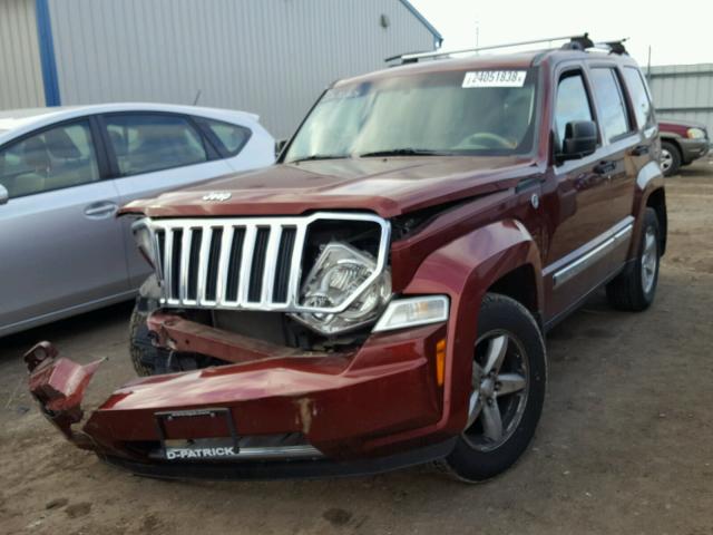 1J8GN58K48W159527 - 2008 JEEP LIBERTY LI RED photo 2