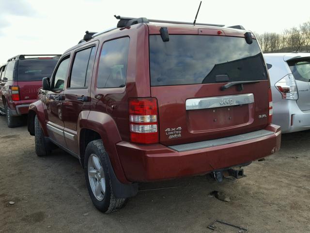 1J8GN58K48W159527 - 2008 JEEP LIBERTY LI RED photo 3