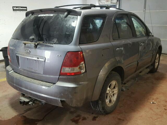 KNDJC733765644911 - 2006 KIA SORENTO EX GRAY photo 4