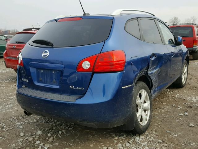 JN8AS58V88W120685 - 2008 NISSAN ROGUE S BLUE photo 4