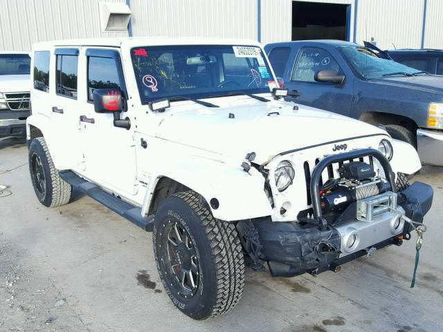 1C4BJWEG3EL246075 - 2014 JEEP WRANGLER U WHITE photo 1