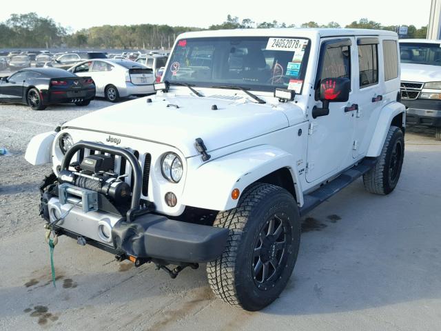 1C4BJWEG3EL246075 - 2014 JEEP WRANGLER U WHITE photo 2