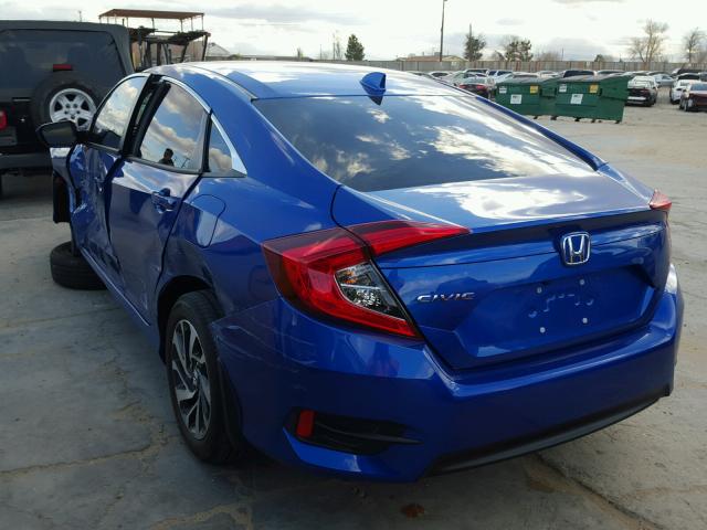 2HGFC2F86HH531996 - 2017 HONDA CIVIC EX BLUE photo 3