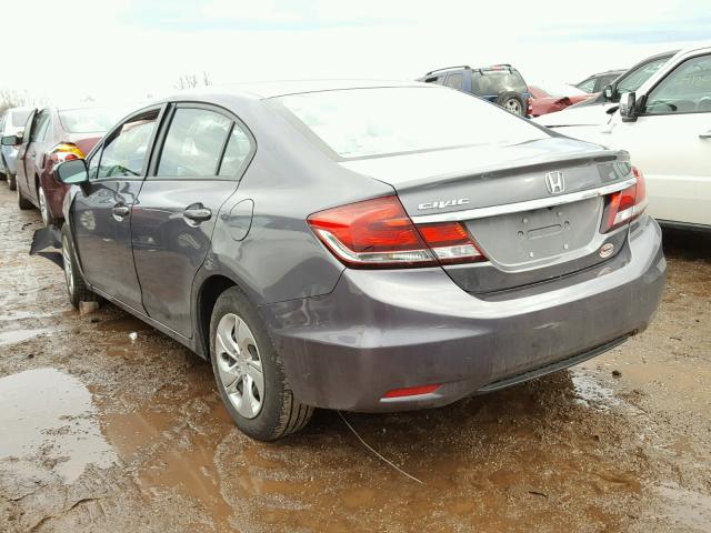 2HGFB2F57EH535897 - 2014 HONDA CIVIC LX GRAY photo 3