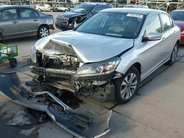 1HGCR2F39DA224952 - 2013 HONDA ACCORD LX SILVER photo 2