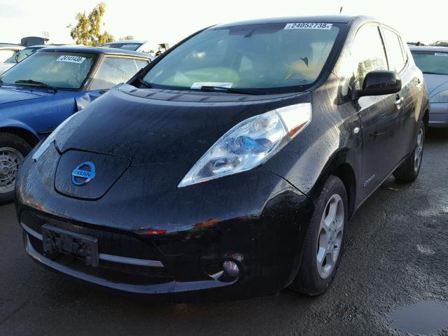 JN1AZ0CP3CT021742 - 2012 NISSAN LEAF SV BLACK photo 2