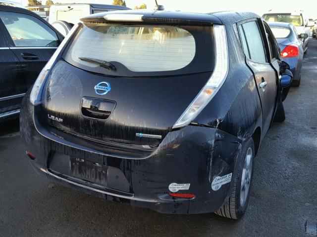 JN1AZ0CP3CT021742 - 2012 NISSAN LEAF SV BLACK photo 4