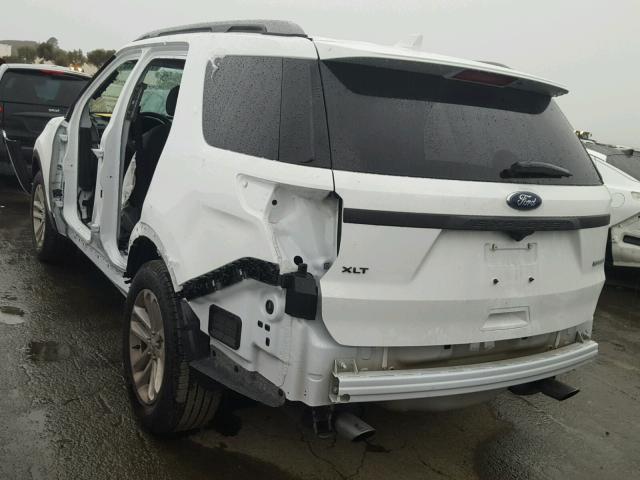 1FM5K7DH9HGD04077 - 2017 FORD EXPLORER X WHITE photo 3