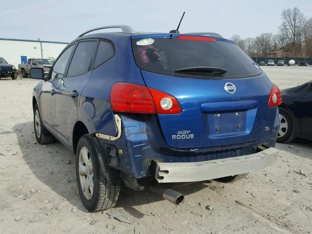 JN8AS58T78W001377 - 2008 NISSAN ROGUE S BLUE photo 3