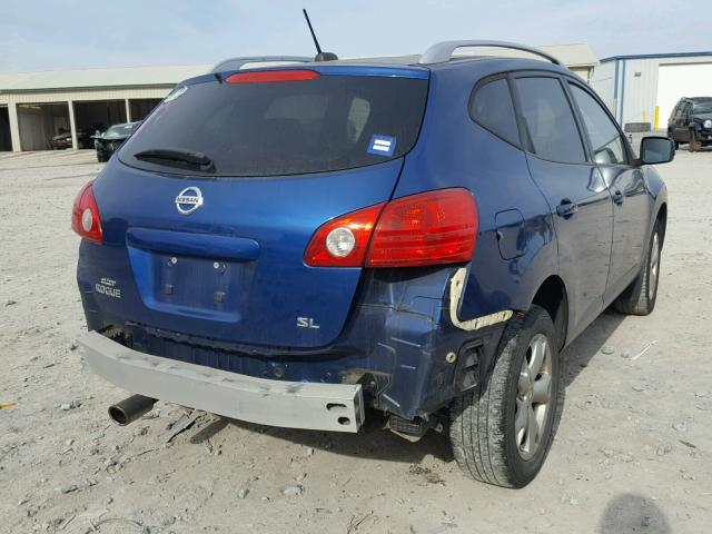 JN8AS58T78W001377 - 2008 NISSAN ROGUE S BLUE photo 4