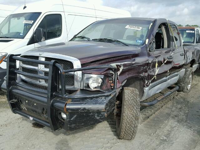 3D7KS28C35G721144 - 2005 DODGE RAM 2500 S BURGUNDY photo 2