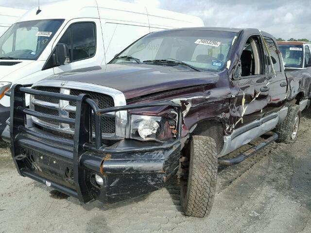 3D7KS28C35G721144 - 2005 DODGE RAM 2500 S BURGUNDY photo 2