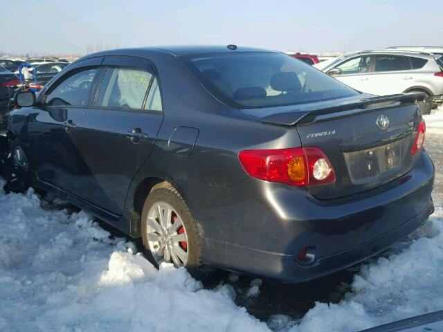 2T1BU4EE4AC303380 - 2010 TOYOTA COROLLA BA GRAY photo 3