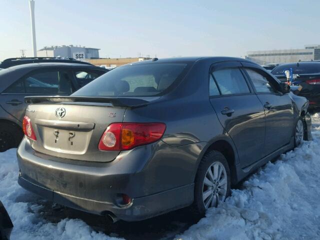 2T1BU4EE4AC303380 - 2010 TOYOTA COROLLA BA GRAY photo 4