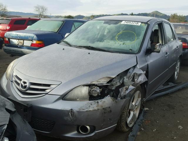 JM1BK143141142547 - 2004 MAZDA 3 HATCHBAC SILVER photo 2