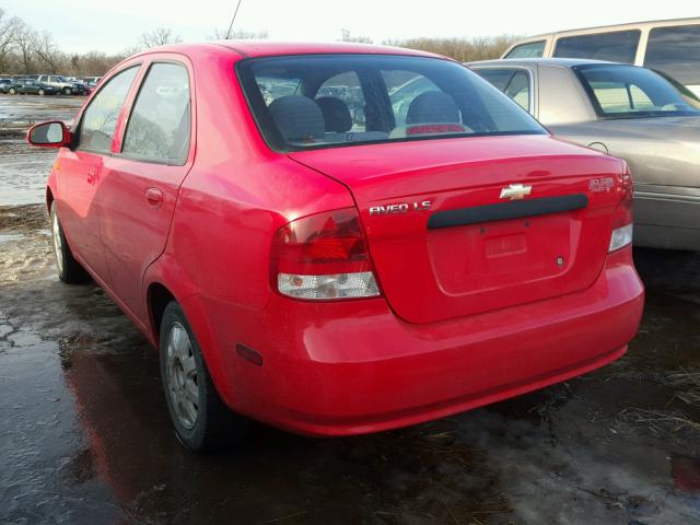 KL1TJ52664B193149 - 2004 CHEVROLET AVEO LS RED photo 3