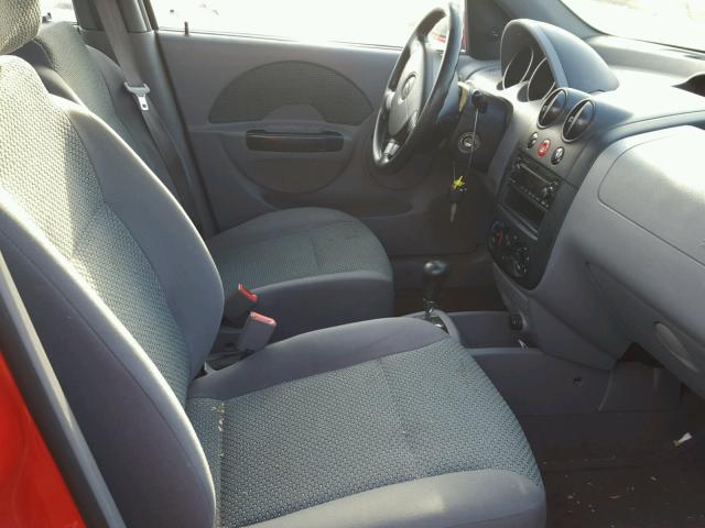 KL1TJ52664B193149 - 2004 CHEVROLET AVEO LS RED photo 5