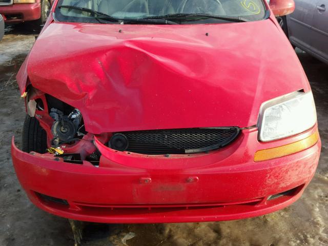 KL1TJ52664B193149 - 2004 CHEVROLET AVEO LS RED photo 7