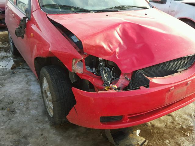 KL1TJ52664B193149 - 2004 CHEVROLET AVEO LS RED photo 9
