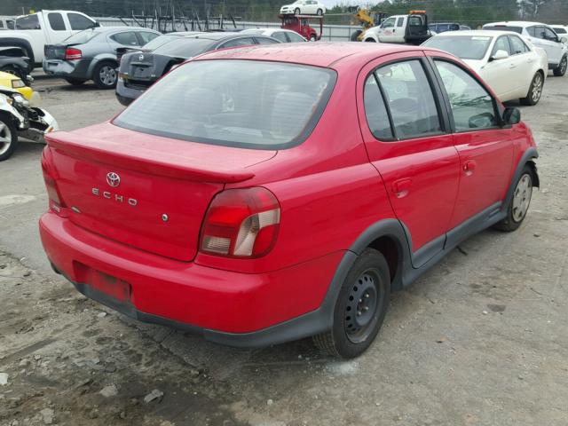 JTDBT123210111535 - 2001 TOYOTA ECHO RED photo 4