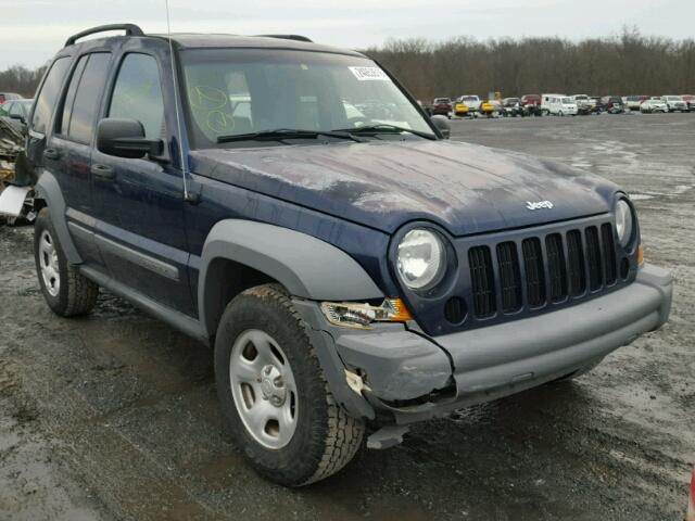 1J4GL48K56W102204 - 2006 JEEP LIBERTY SP BLUE photo 1