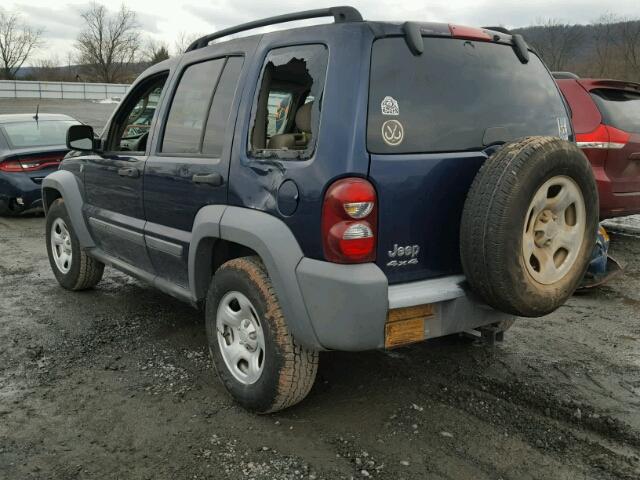 1J4GL48K56W102204 - 2006 JEEP LIBERTY SP BLUE photo 3