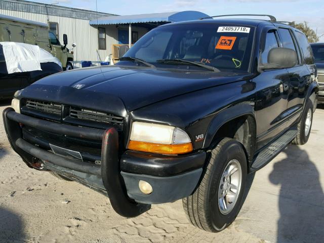 1B4HS28N2YF220867 - 2000 DODGE DURANGO BLACK photo 2