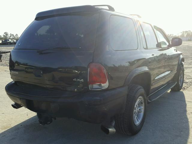 1B4HS28N2YF220867 - 2000 DODGE DURANGO BLACK photo 4