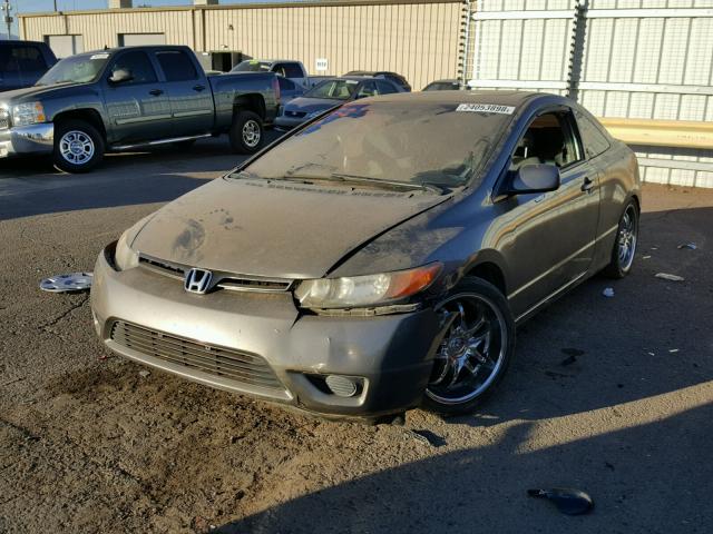 2HGFG12817H556680 - 2007 HONDA CIVIC EX ვერცხლისფერი ფოტო 2