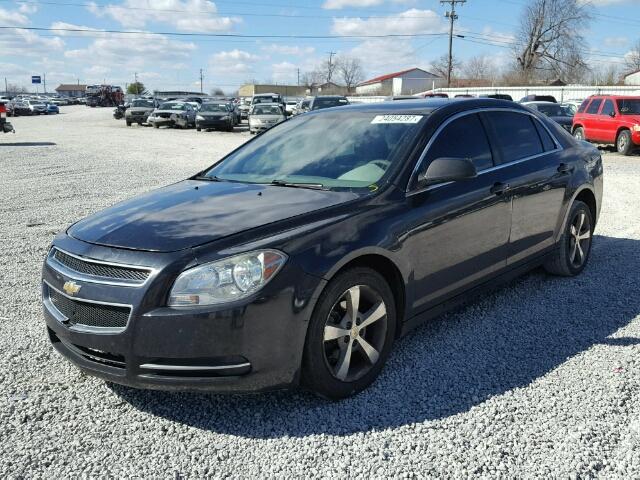 1G1ZB5EB5AF195500 - 2010 CHEVROLET MALIBU LS BLACK photo 2