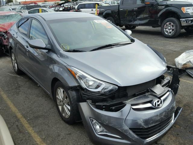 KMHDH4AE9GU624082 - 2016 HYUNDAI ELANTRA SE GRAY photo 1