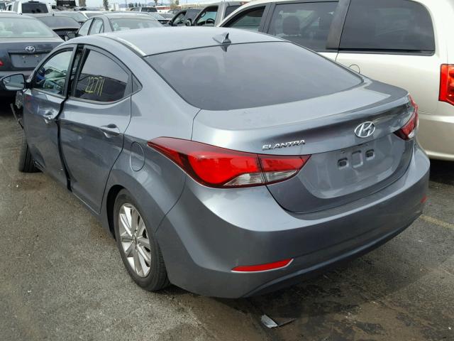 KMHDH4AE9GU624082 - 2016 HYUNDAI ELANTRA SE GRAY photo 3