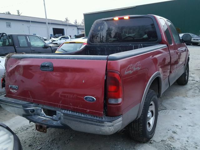 2FTRX18WX1CA61559 - 2001 FORD F150 RED photo 4