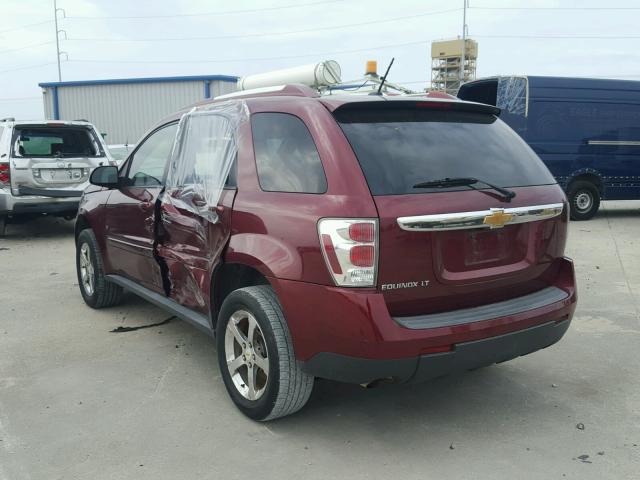 2CNDL63FX76235336 - 2007 CHEVROLET EQUINOX LT MAROON photo 3