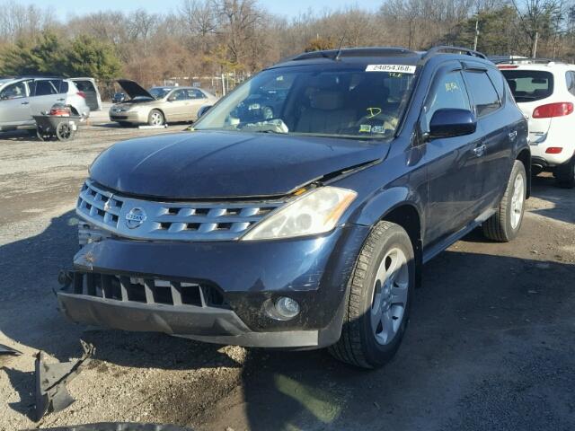 JN8AZ08W83W209849 - 2003 NISSAN MURANO SL BLUE photo 2