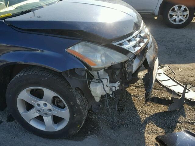 JN8AZ08W83W209849 - 2003 NISSAN MURANO SL BLUE photo 9