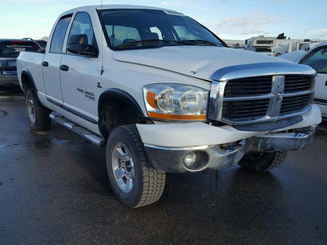 3D7KS28C66G117220 - 2006 DODGE RAM 2500 S WHITE photo 1