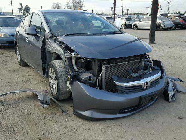 JHMFB2F57CS005125 - 2012 HONDA CIVIC LX GRAY photo 1