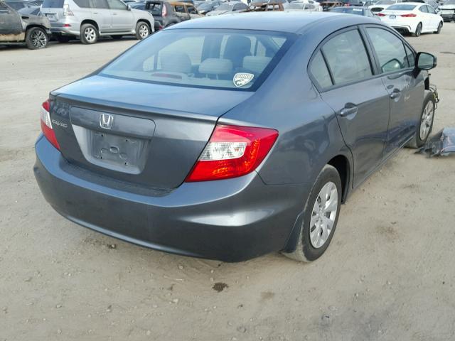 JHMFB2F57CS005125 - 2012 HONDA CIVIC LX GRAY photo 4
