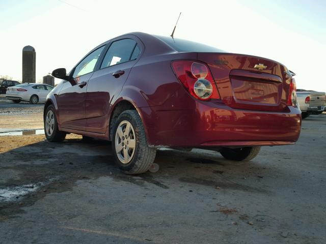 1G1JA5SH9E4160999 - 2014 CHEVROLET SONIC LS BURGUNDY photo 3