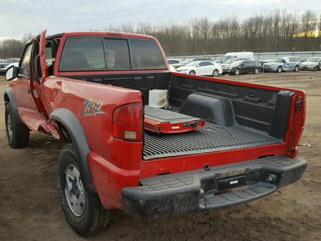 1GCCT19W528234415 - 2002 CHEVROLET S TRUCK S1 RED photo 3