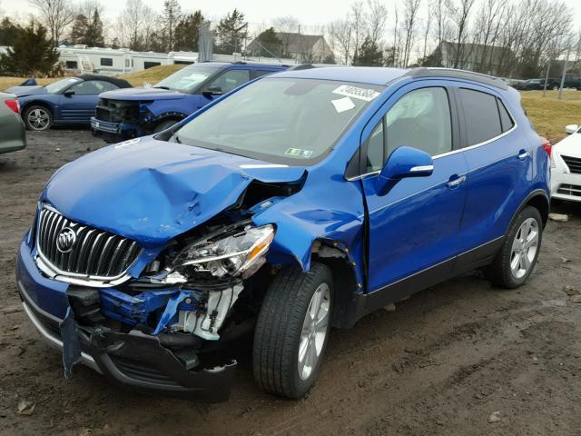 KL4CJASBXFB037322 - 2015 BUICK ENCORE BLUE photo 2