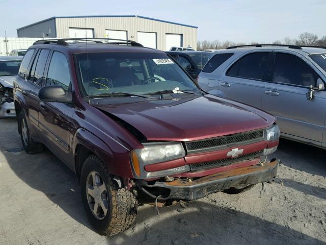 1GNDT13S742393184 - 2004 CHEVROLET TRAILBLAZE MAROON photo 1