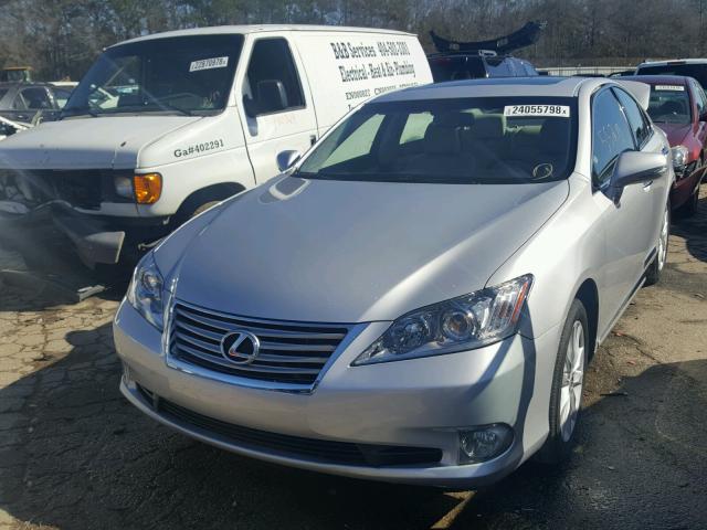 JTHBK1EG7C2485873 - 2012 LEXUS ES 350 SILVER photo 2