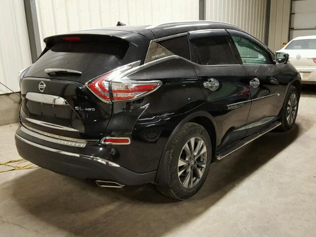 5N1AZ2MH2GN125029 - 2016 NISSAN MURANO S BLACK photo 4