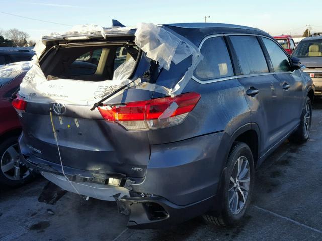 5TDJZRFH3JS801449 - 2018 TOYOTA HIGHLANDER GRAY photo 4